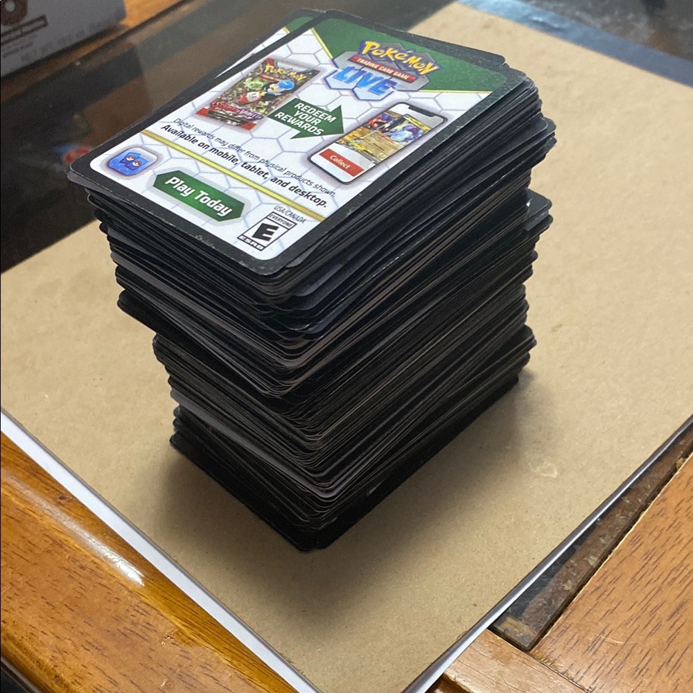 Lot of unused Pokémon code cards(around 280)